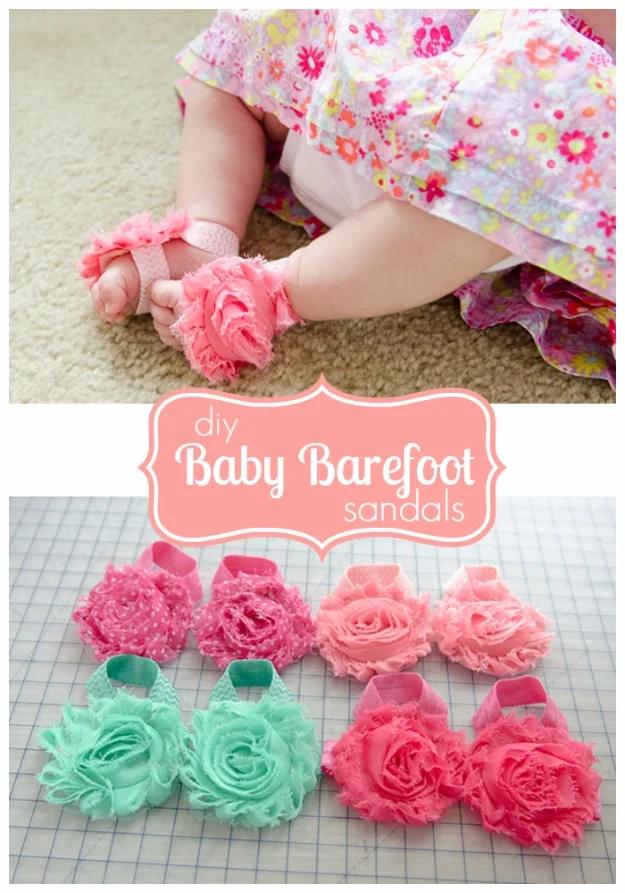 DIY Baby Barefoot Sandals, a thoughtful homemade option instead of a store gift and worth trying soon
