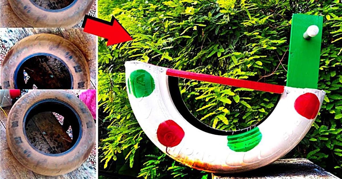 DIY Upcycled Tire Rocking Horse