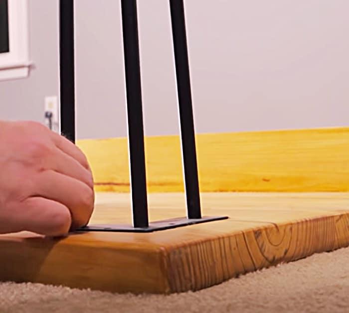 Use Hairpin Style legs To Make A DIY Mid Century Modern Desk