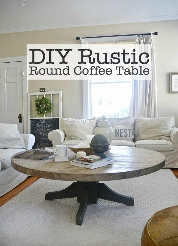DIY Round Coffee Table, a fresh take on a classic idea and an idea worth trying before buying something new