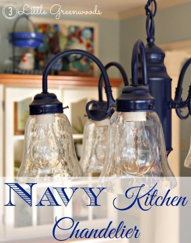 Navy Kitchen Chandelier, a handmade piece that adds character to any space and a favorite pick from this roundup
