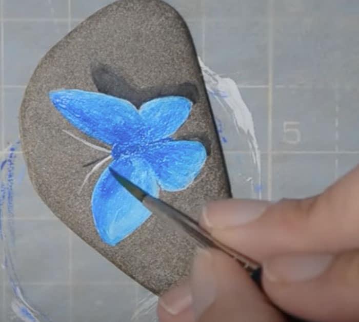 Butterfly Rock Painting - Easy Rock Painting
