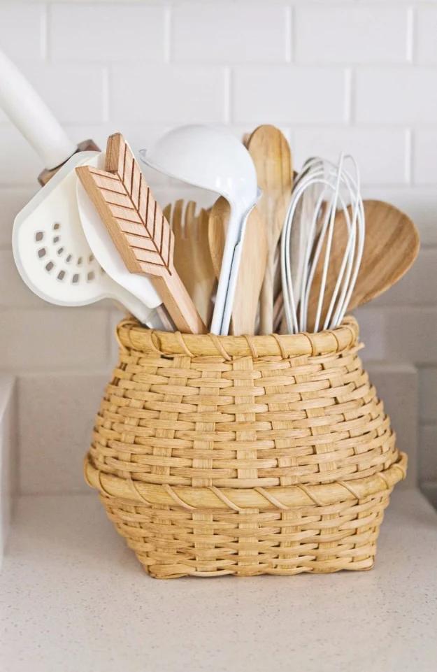 Flea Market Basket To Store Utensils, a tidy home solution, low effort once the method is clear and the fix worth remembering
