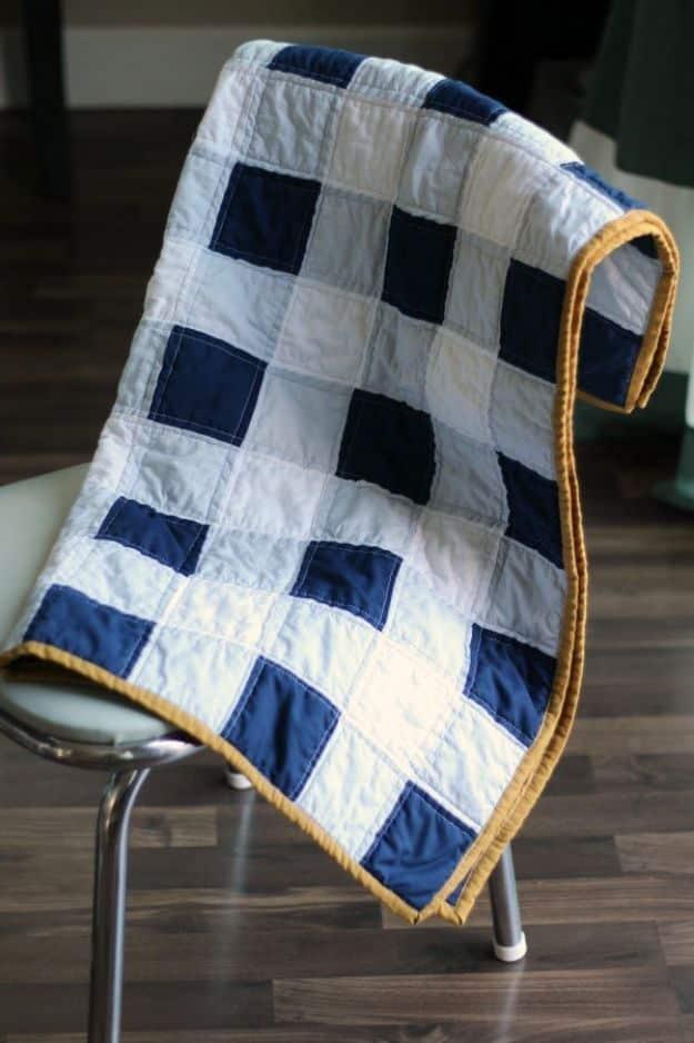 Gingham Baby Quilt, gentle on the wallet and the schedule and a great fix using stuff you already have on a shelf