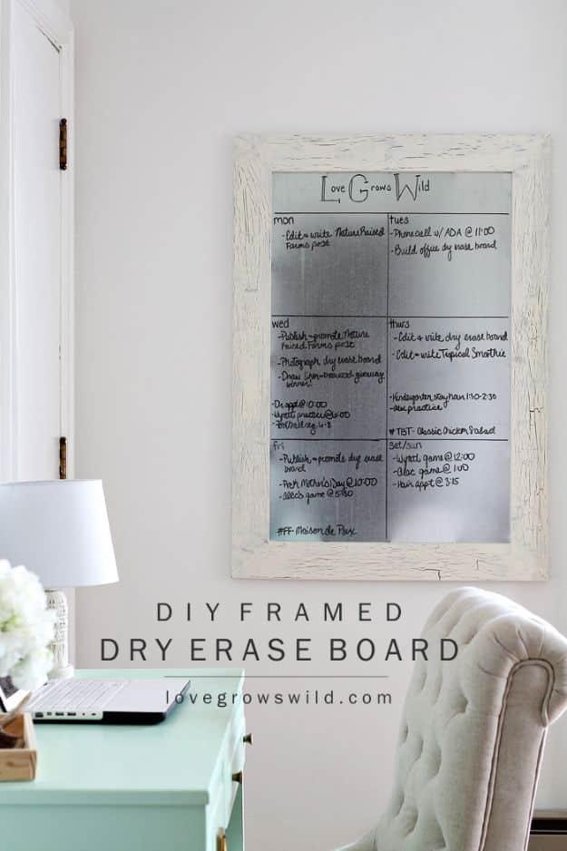 DIY Framed Dry Erase Board, an idea worth saving for later and a project that looks far more advanced than it is