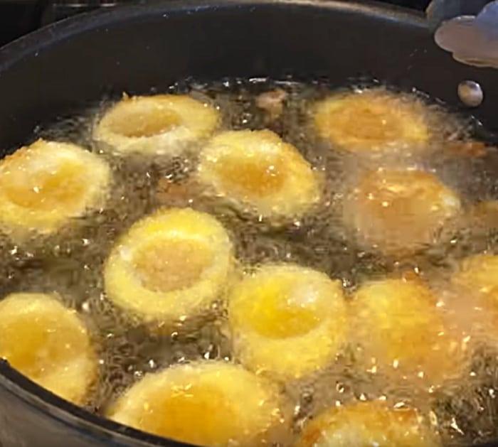 Learn to make traditional fried deviled eggs for New Year's Eve