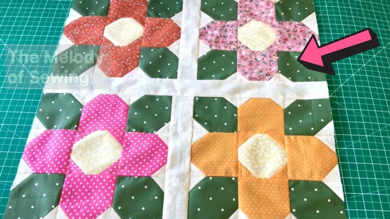 Easy and Beginner-Friendly Flower Quilt Block