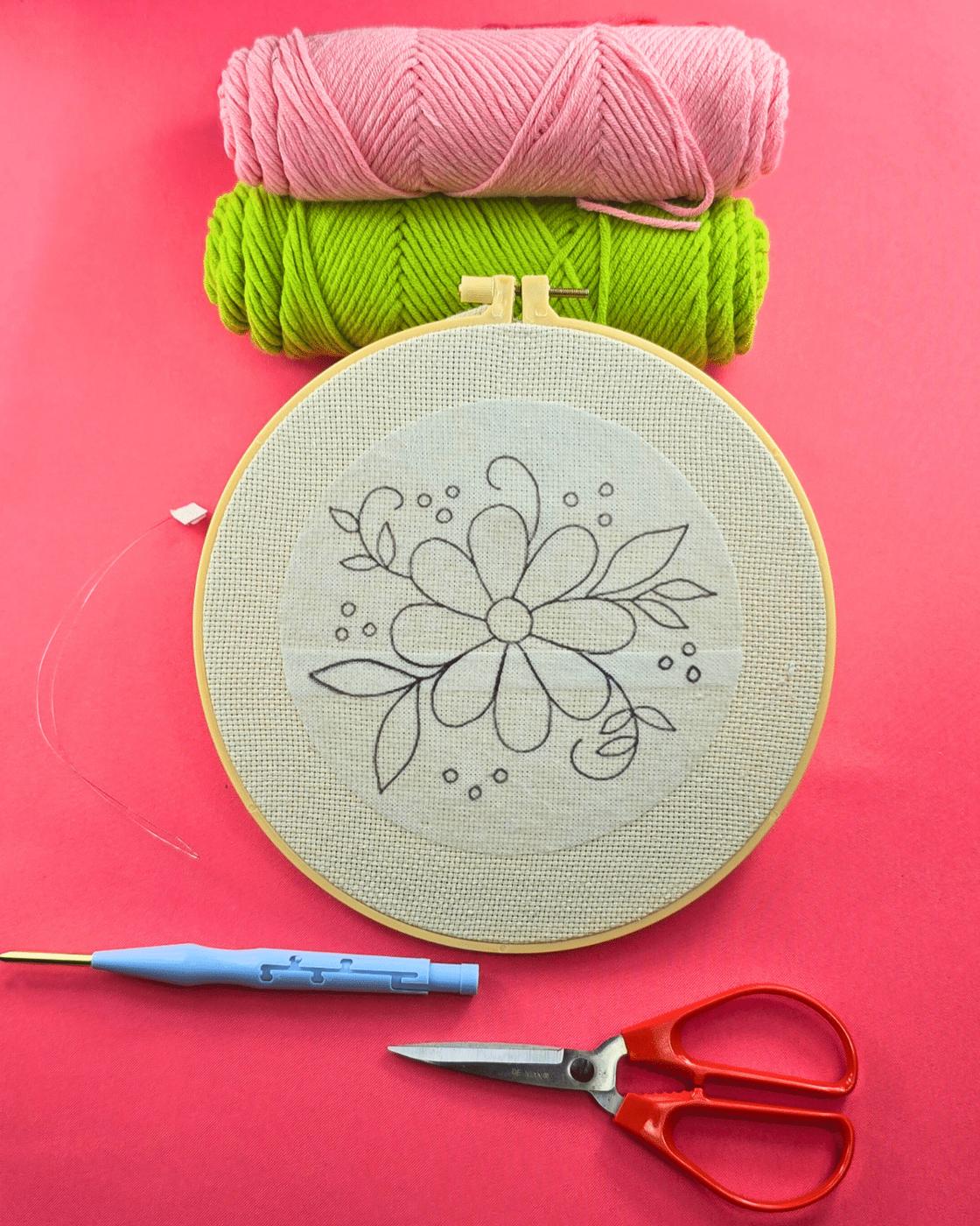 Homemade Punch Needle Embroidery — materials for punch embroidery for beginners