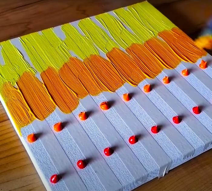 How To Abstract Landscape Paint Using Masking Tape | DIY Project