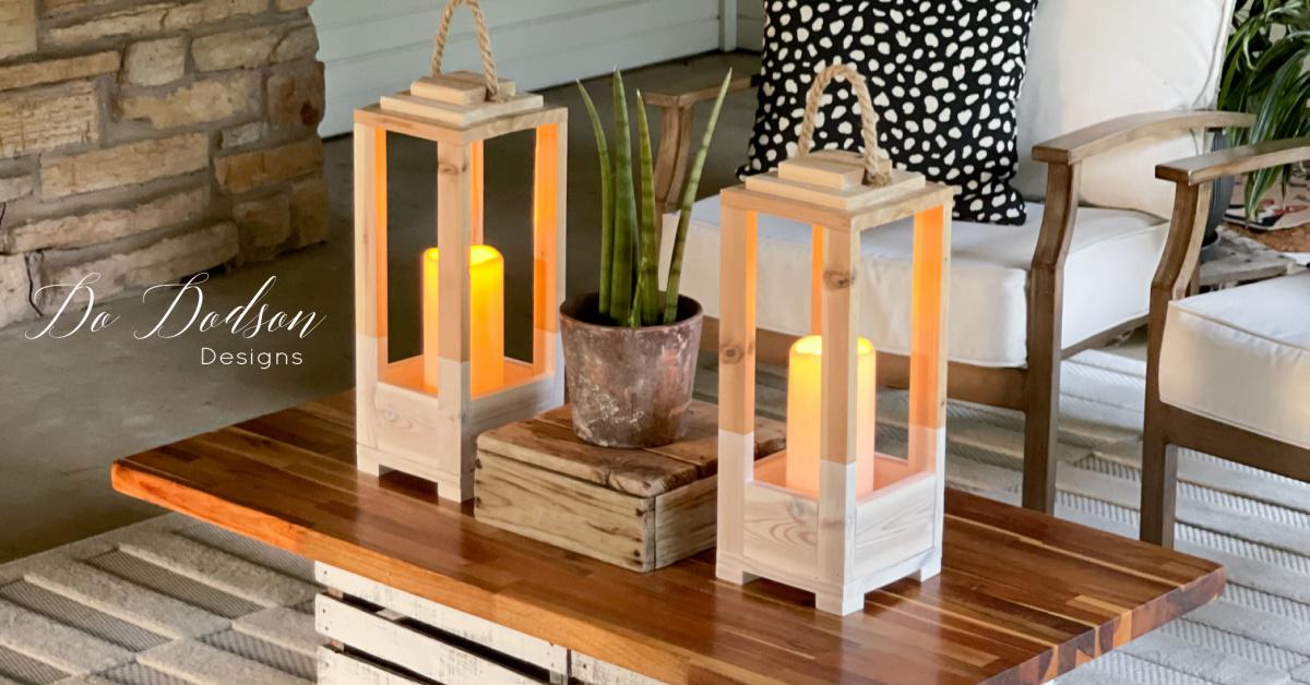 DIY Wooden Lantern Centerpiece, worth adding to the seasonal decor rotation and an idea worth trying this season