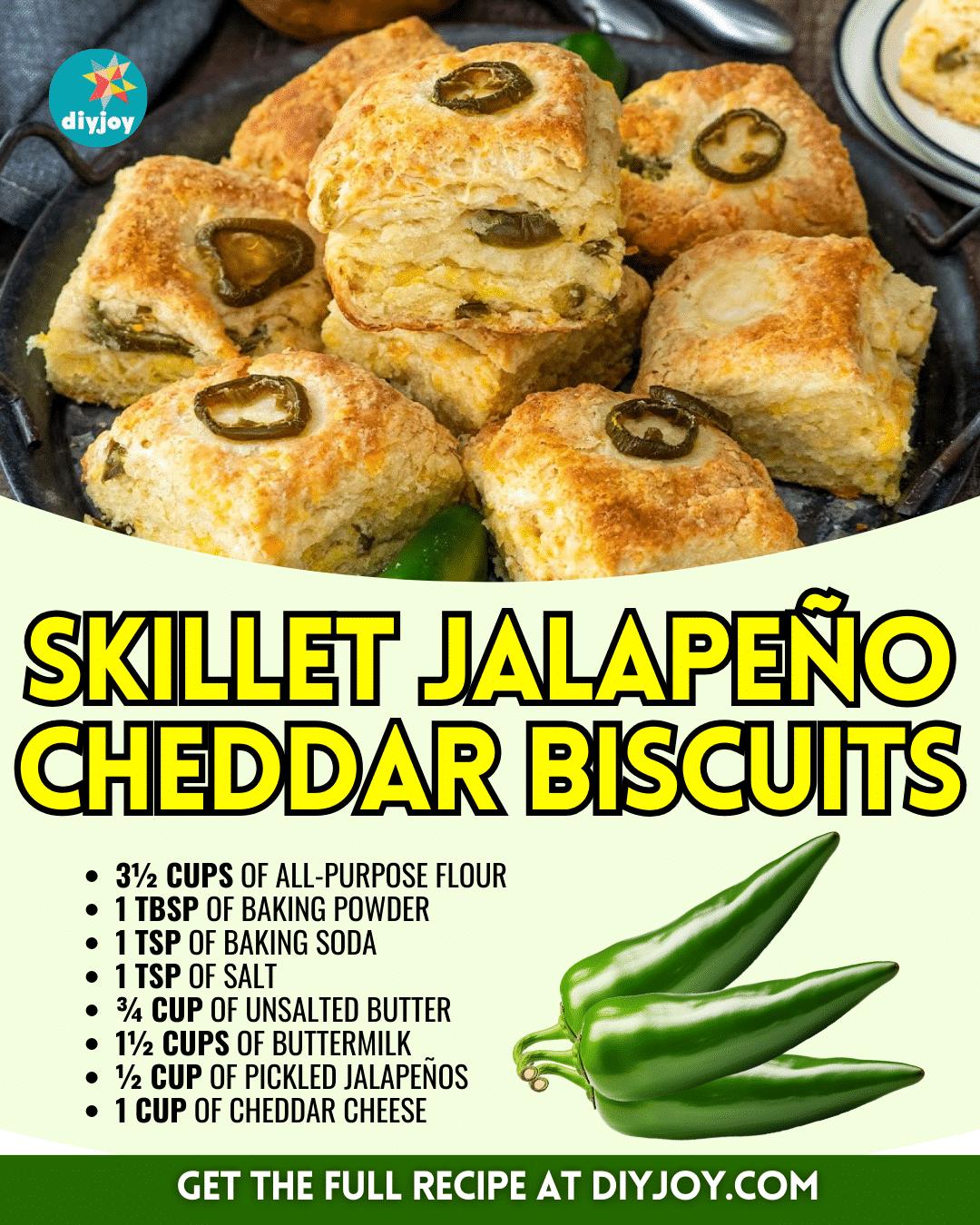 Easy Skillet Jalapeño Cheddar Biscuits Recipe