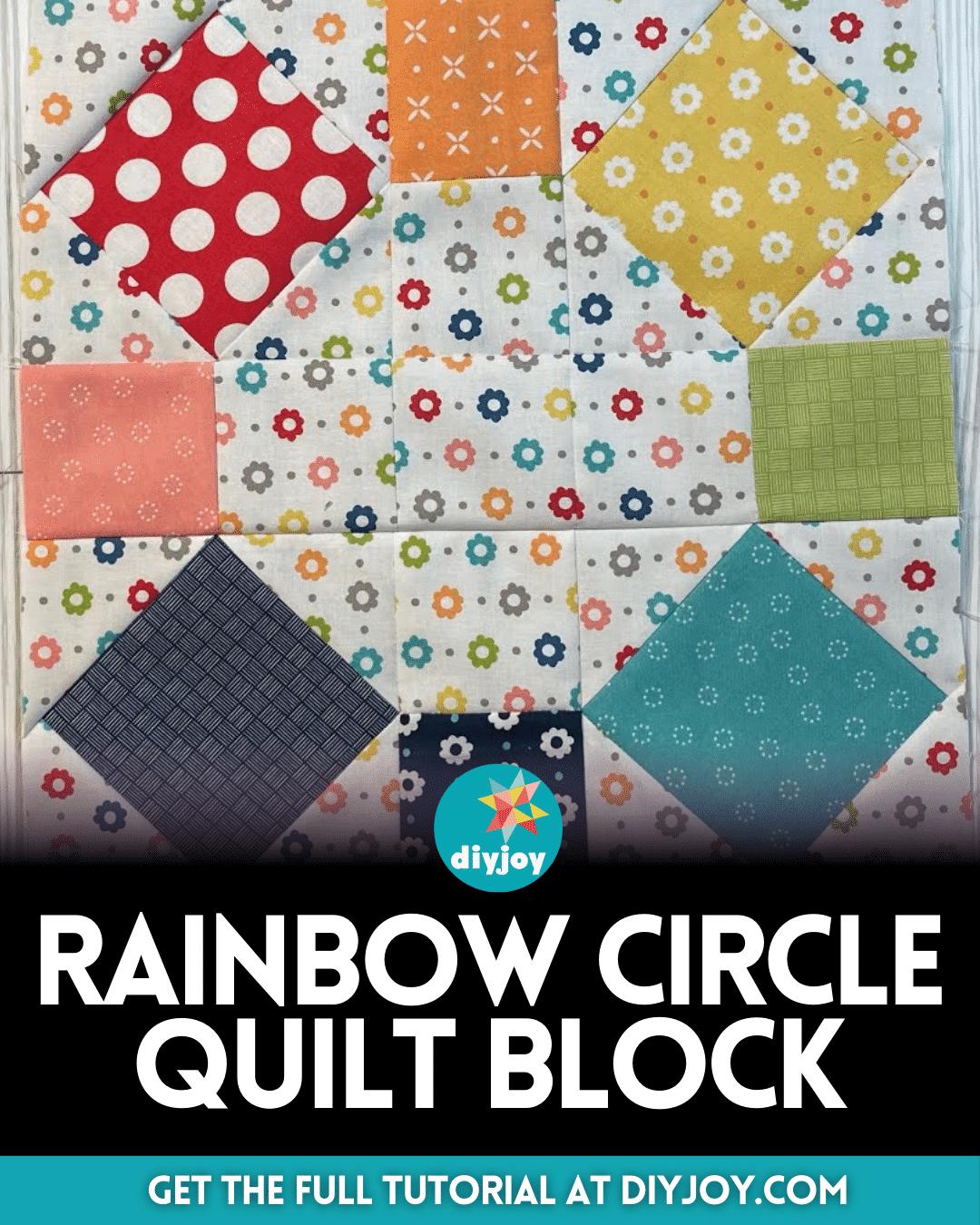 How to Make a Rainbow Circle Quilt Block