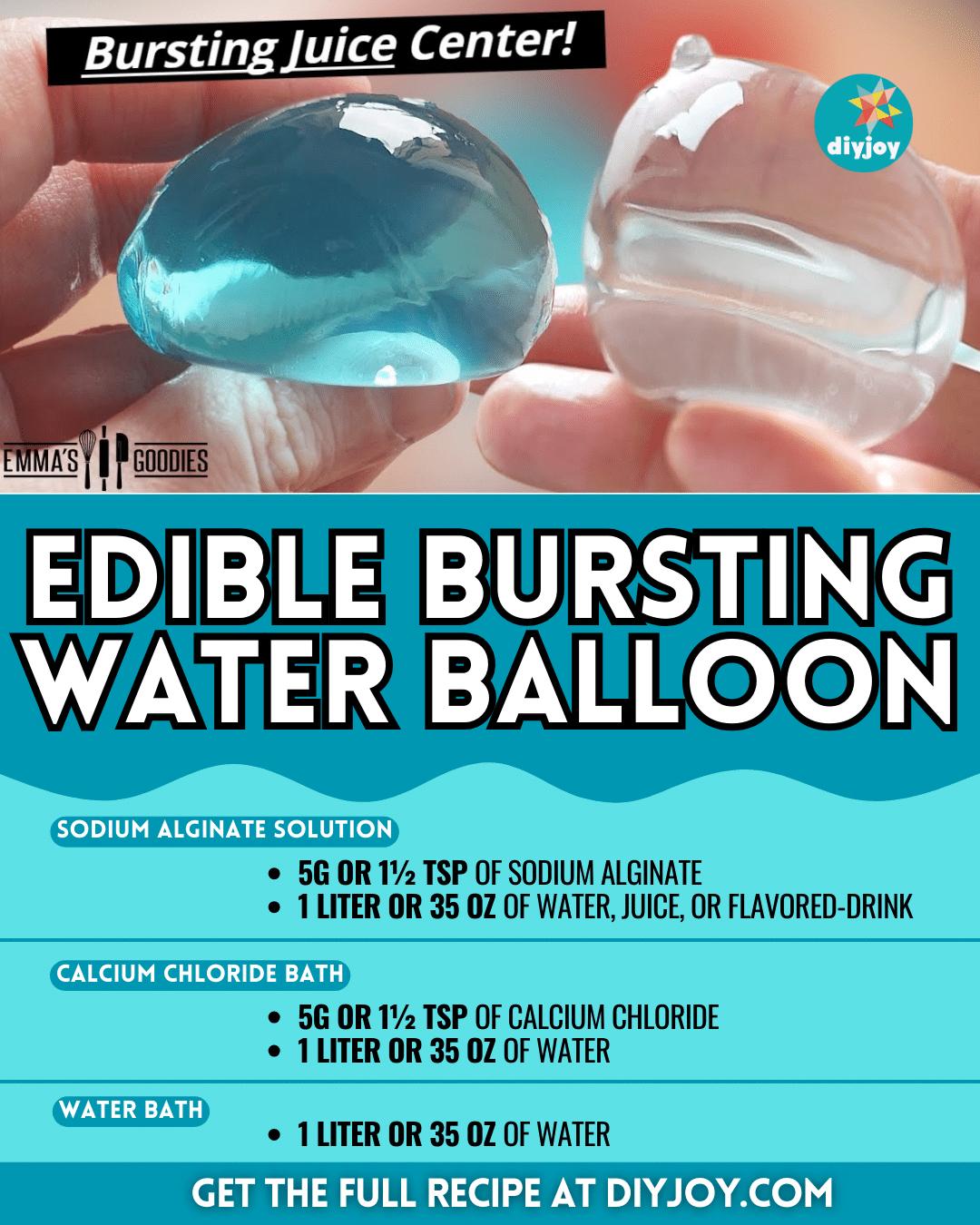 Edible Bursting Water Balloon Recipe