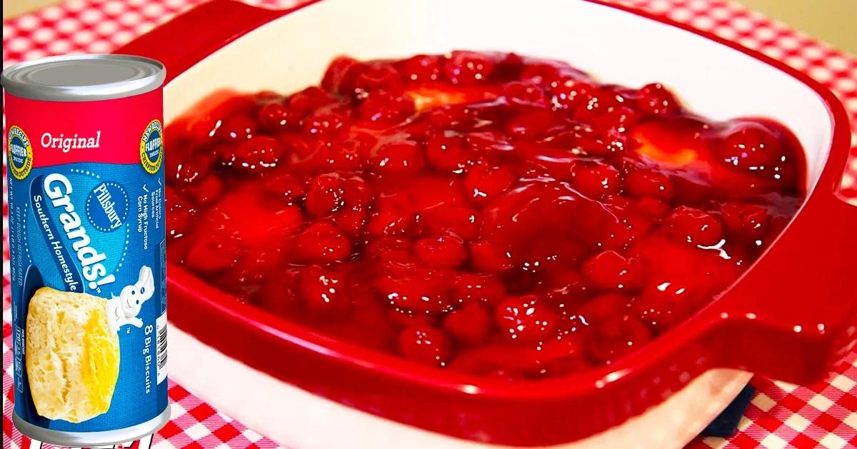 2-Ingredient Cherry Biscuit Bake Recipe
