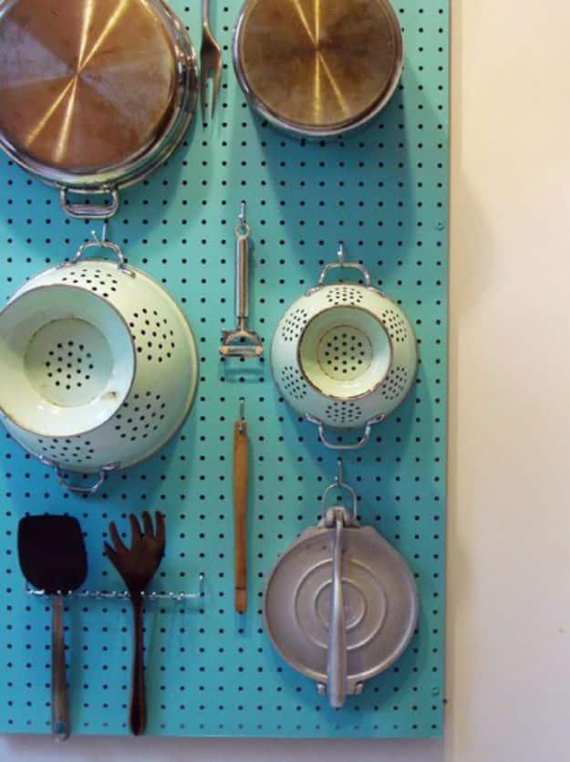 DIY Hacks for Renters - Make a Pegboard Wall Organizer - Easy Ways to Decorate and Fix Things on Rental Property - Decorate Walls, Cheap Ideas for Making an Apartment, Small Space