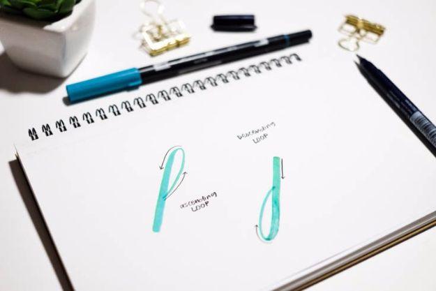 Brush Lettering Tutorials - Brush Pen Calligraphy Basics - Simple and Fun Calligraphy Tutorial Videos - How To Paint the Alphabet in Calligraphy Handwriting with Pens, Watercolors,