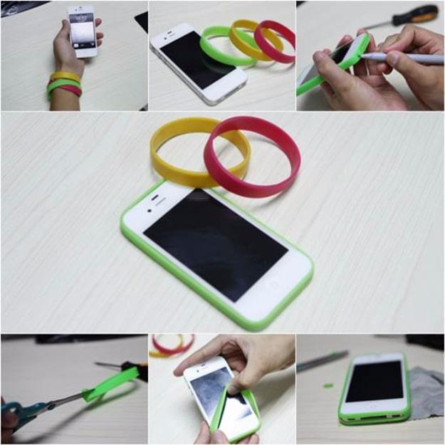 Easy DIY iPhone Bumper Case, forgiving enough for a first attempt and a sweet little detail guests always notice