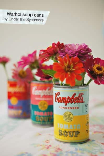 DIY Warhol Soup Cans, simple enough for a beginner's initial attempt at the idea and a keepsake worth handing down