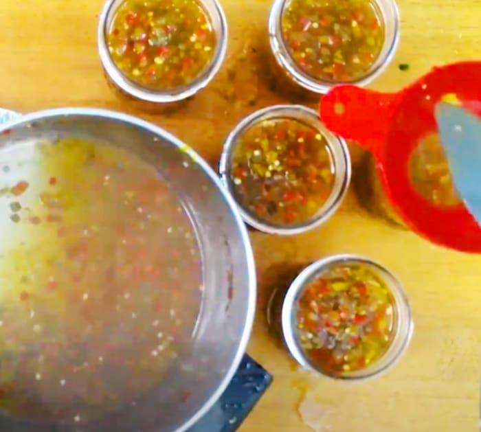 Sweet Hot Pepper Jelly With Bell Peppers And Jalapenos