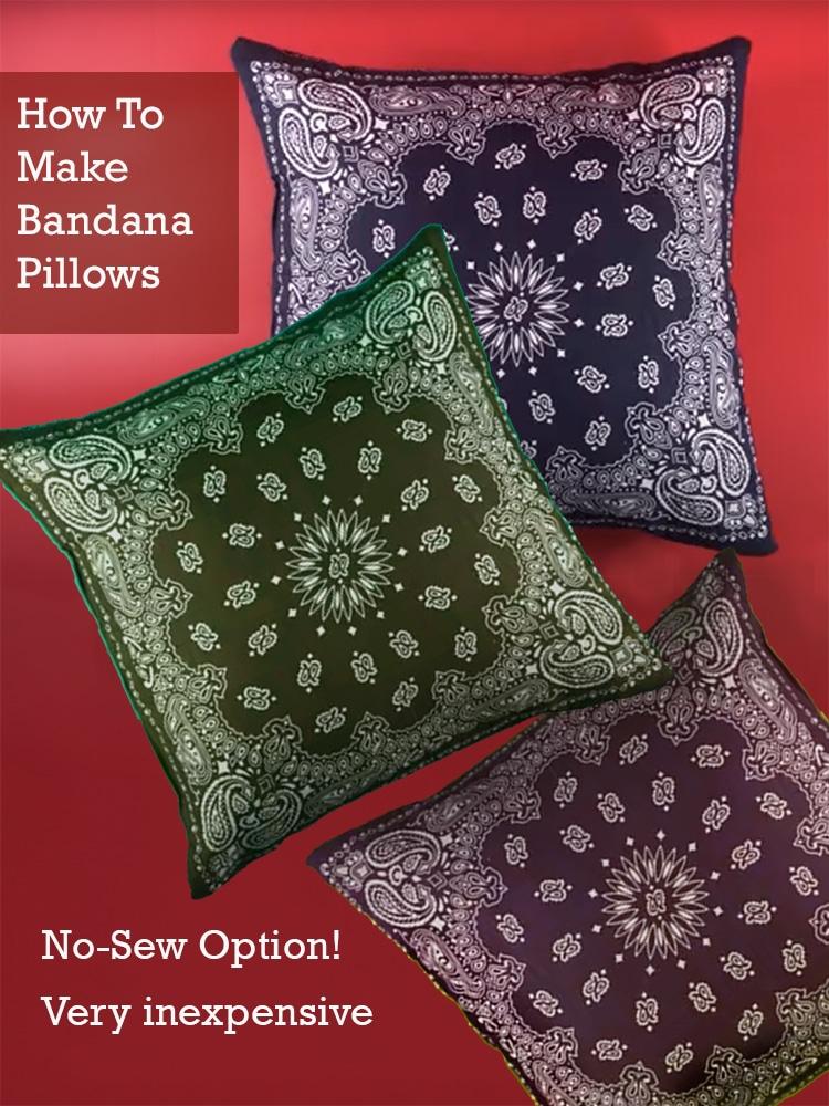 Bandana pillows craft idea — bandana pilllow pinterest image how to