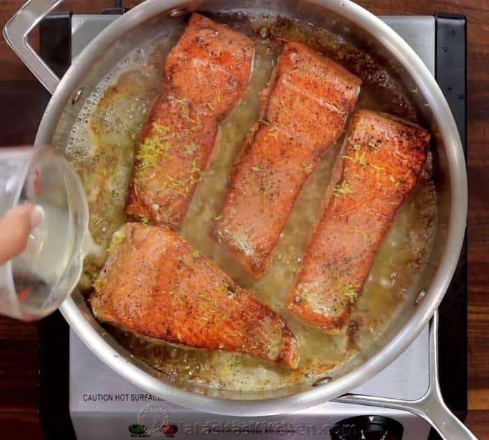 Easy Pan Seared Salmon Recipe with Lemon Butter Ingredients
