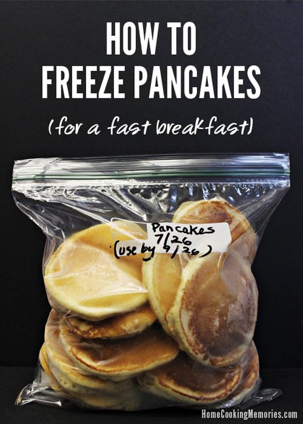 Make and Freeze Pancakes, quick enough to use on a busy weeknight and a shortcut worth passing along to a friend