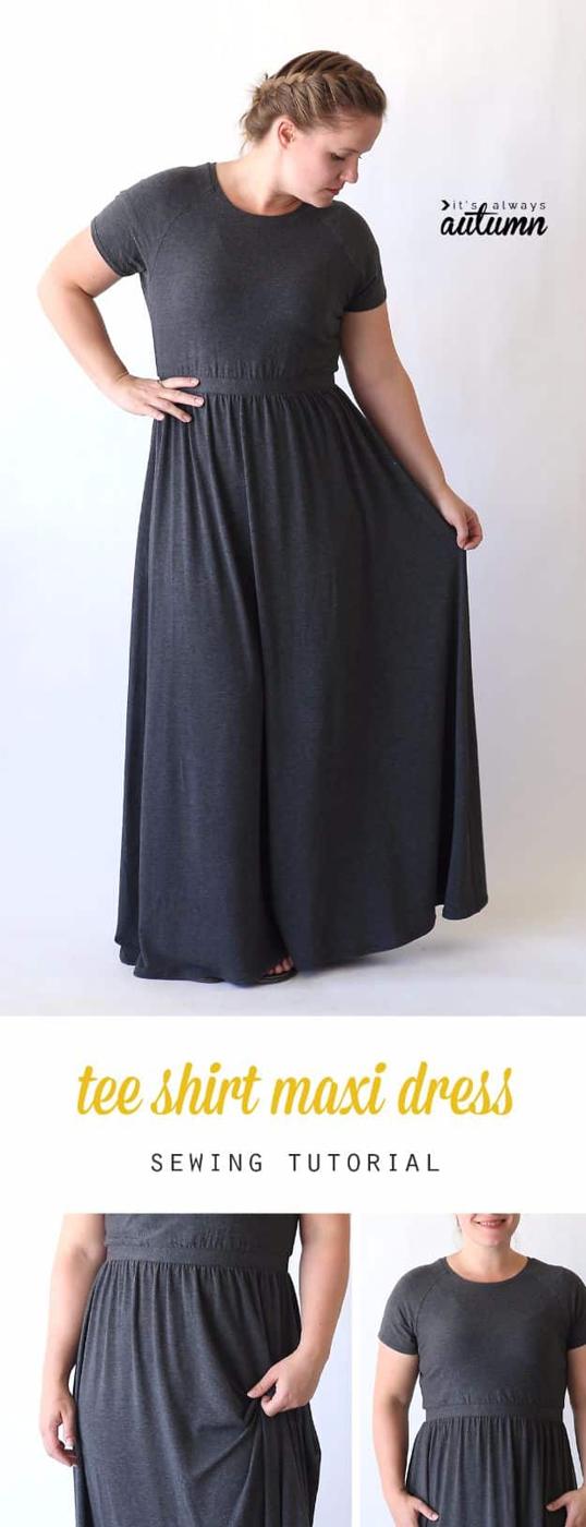 Raglan Tee Maxi Dress, a handmade wardrobe refresh, easy to customize with fabric already in the stash