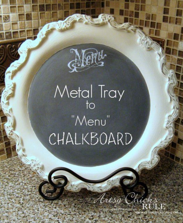 Old Metal Tray Repurposed with Chalk Paint, an idea worth saving for later and a favorite pick from this roundup