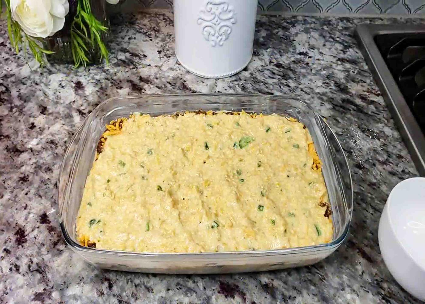 Tamale pie enchilada cornbread casserole