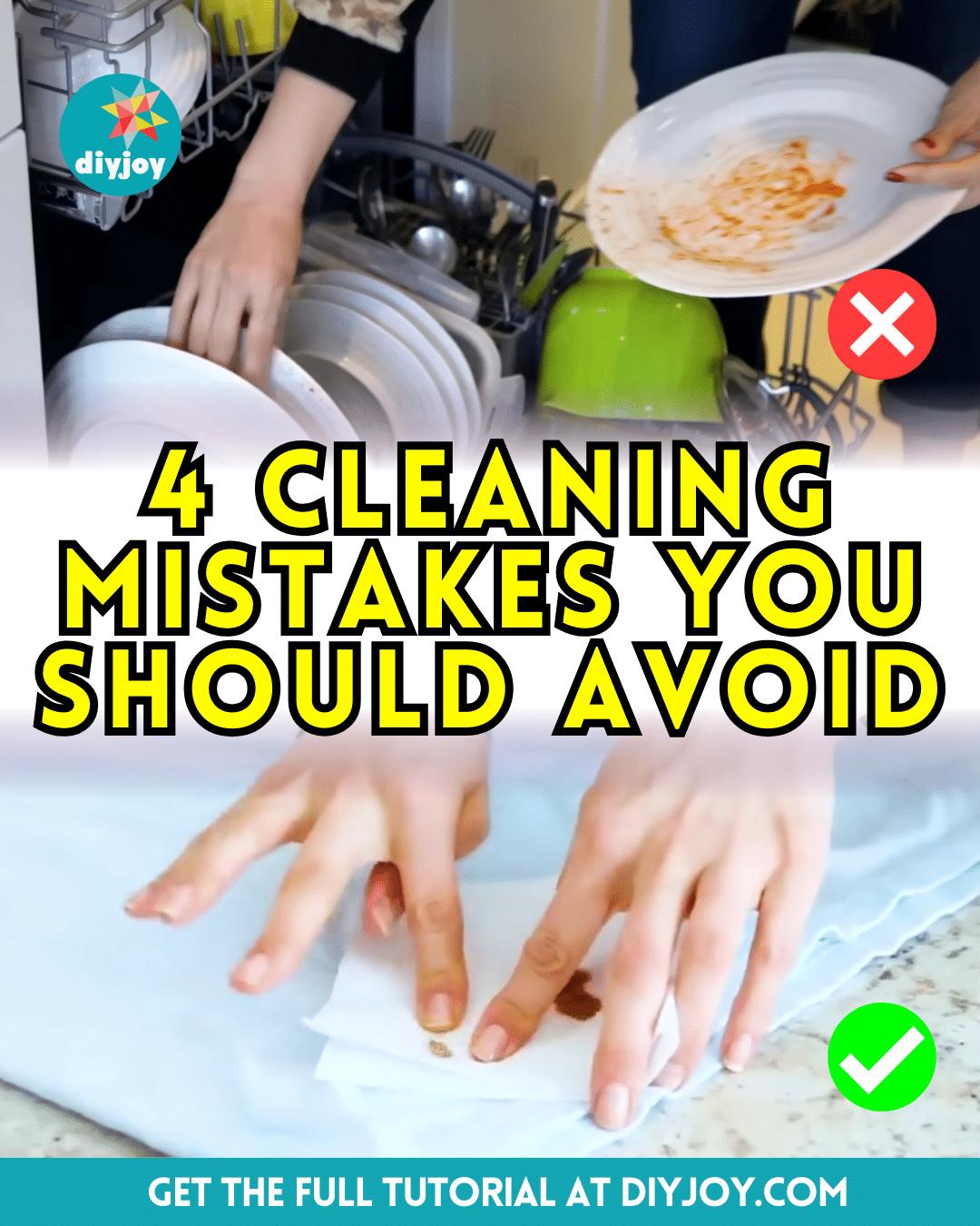 4 Cleaning Mistakes You Should Avoid