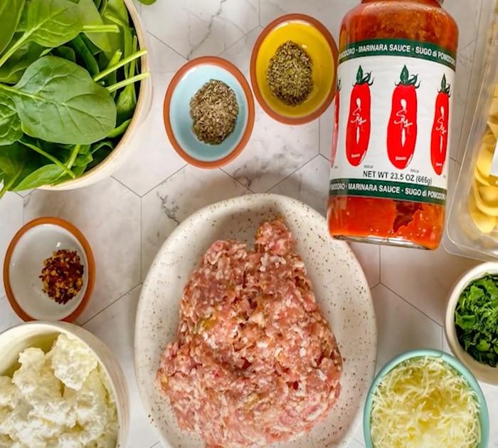 totellini skillet lasagna pasta ingredients