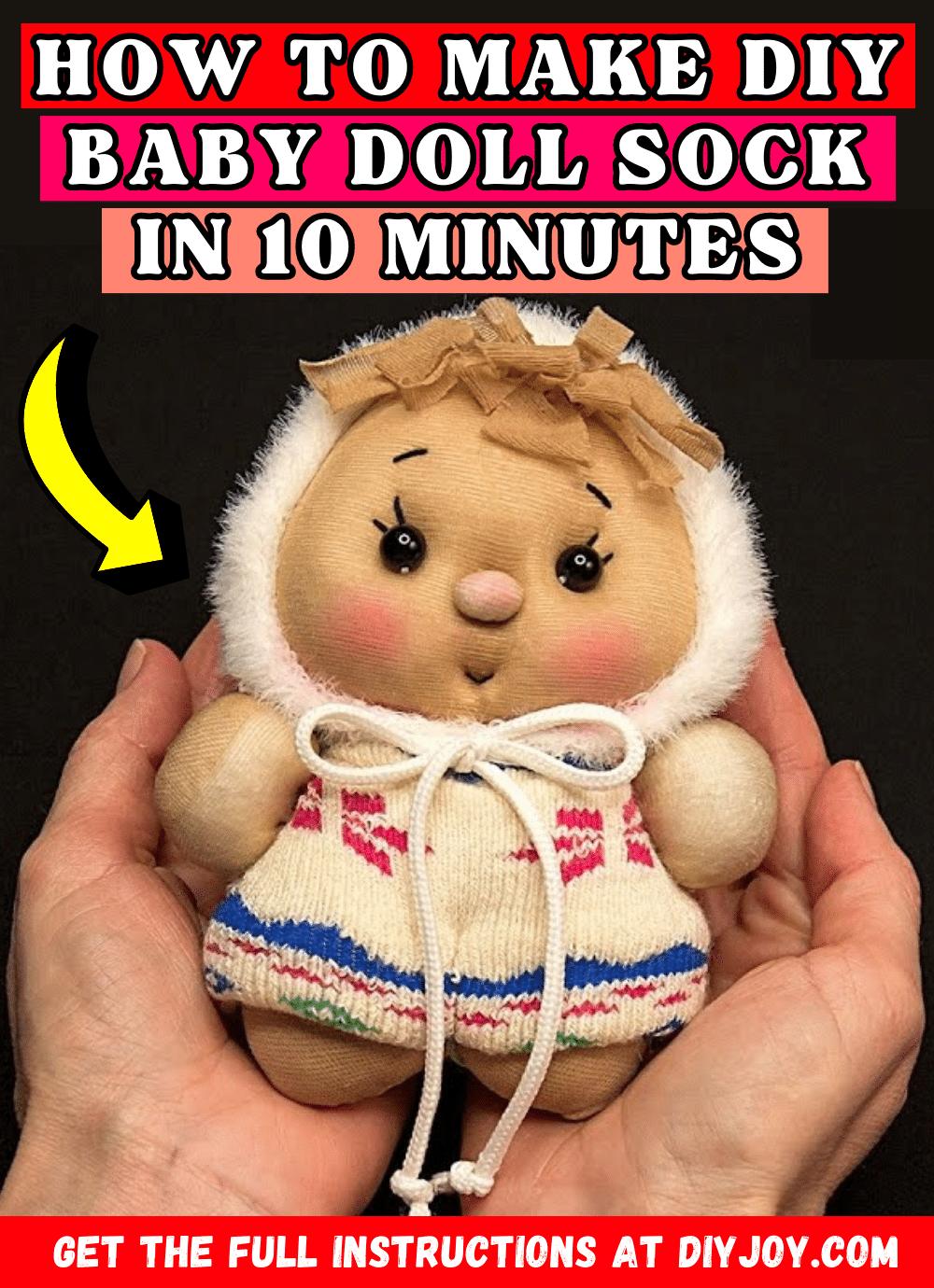 How To Make A Baby Doll In 10 Minutes Using Socks