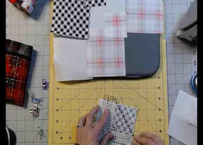 Assembling the double neck tie quilt block