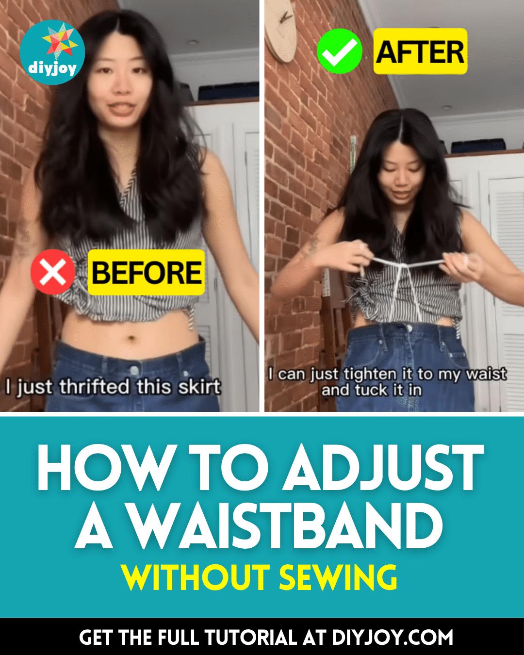 How to Adjust a Waistband Without Sewing