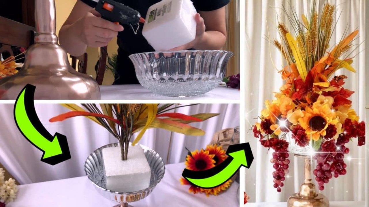 Easy DIY Fall Floral Centerpiece Tutorial