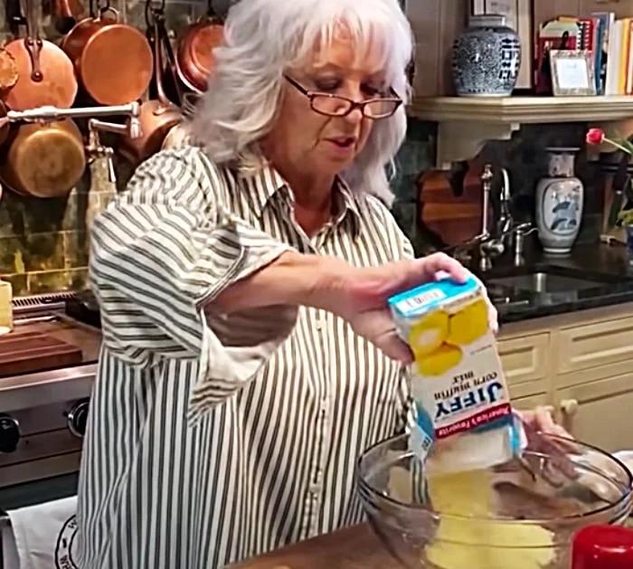 Use Jiffy Cornbread Mix to make Paula Deen's Cornbread Casserole Recipe