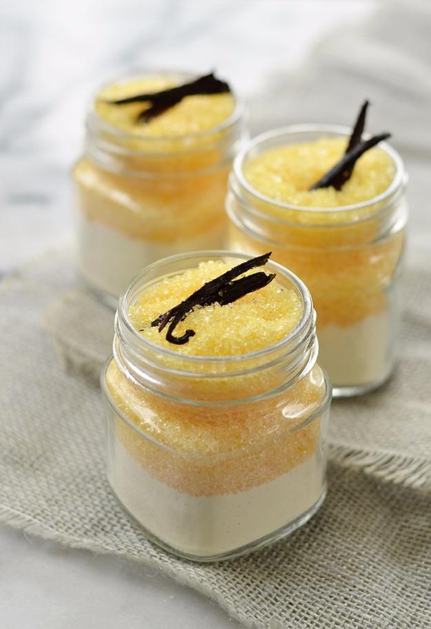 Orange Blossom And Vanilla Bean Milk Baths, mixed in minutes with ingredients from the kitchen shelf