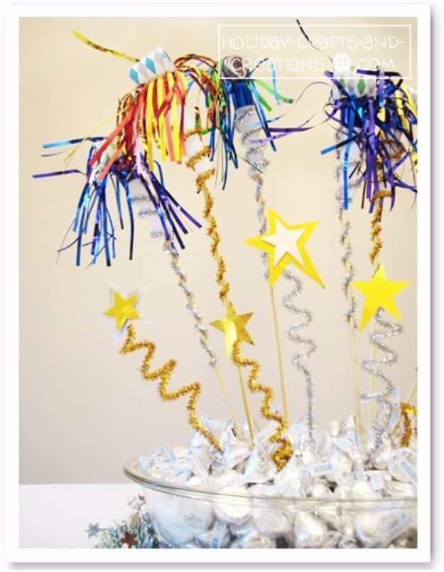New Years Eve Decor Ideas - Noisemaker Centerpiece - DIY New Year's Eve Decorations - Cheap Ideas for Banners, Balloons, Party Tables, Centerpieces and Festive Streamers and Lights