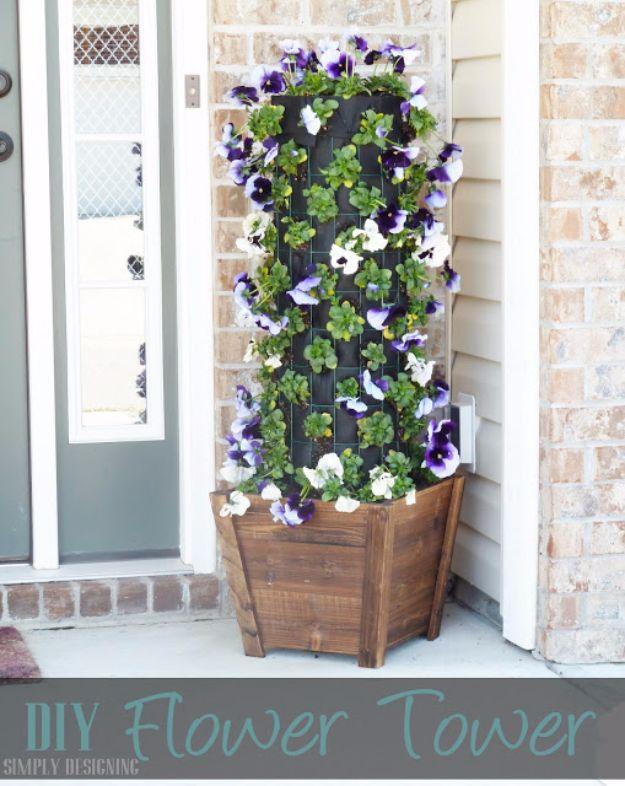 DIY Flower Tower, simple enough for a first weekend project and a look that gets noticed the moment guests walk in