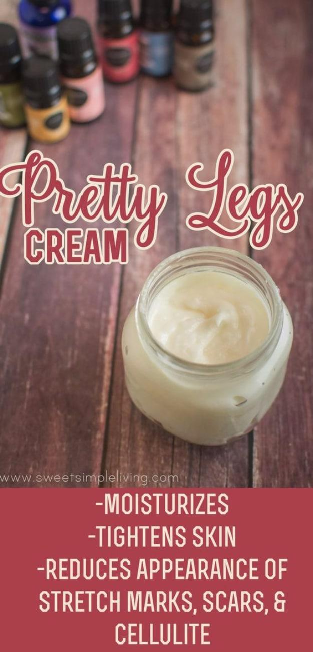 Pretty Legs Cream Using Essential Oils, a quick self-care trick, simple enough for anyone to do and the fix worth remembering