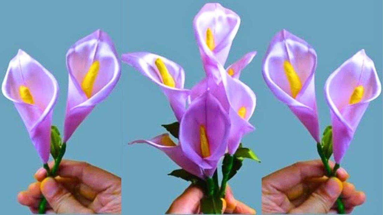 How to Make a DIY Lily Flower Using Satin Ribbon