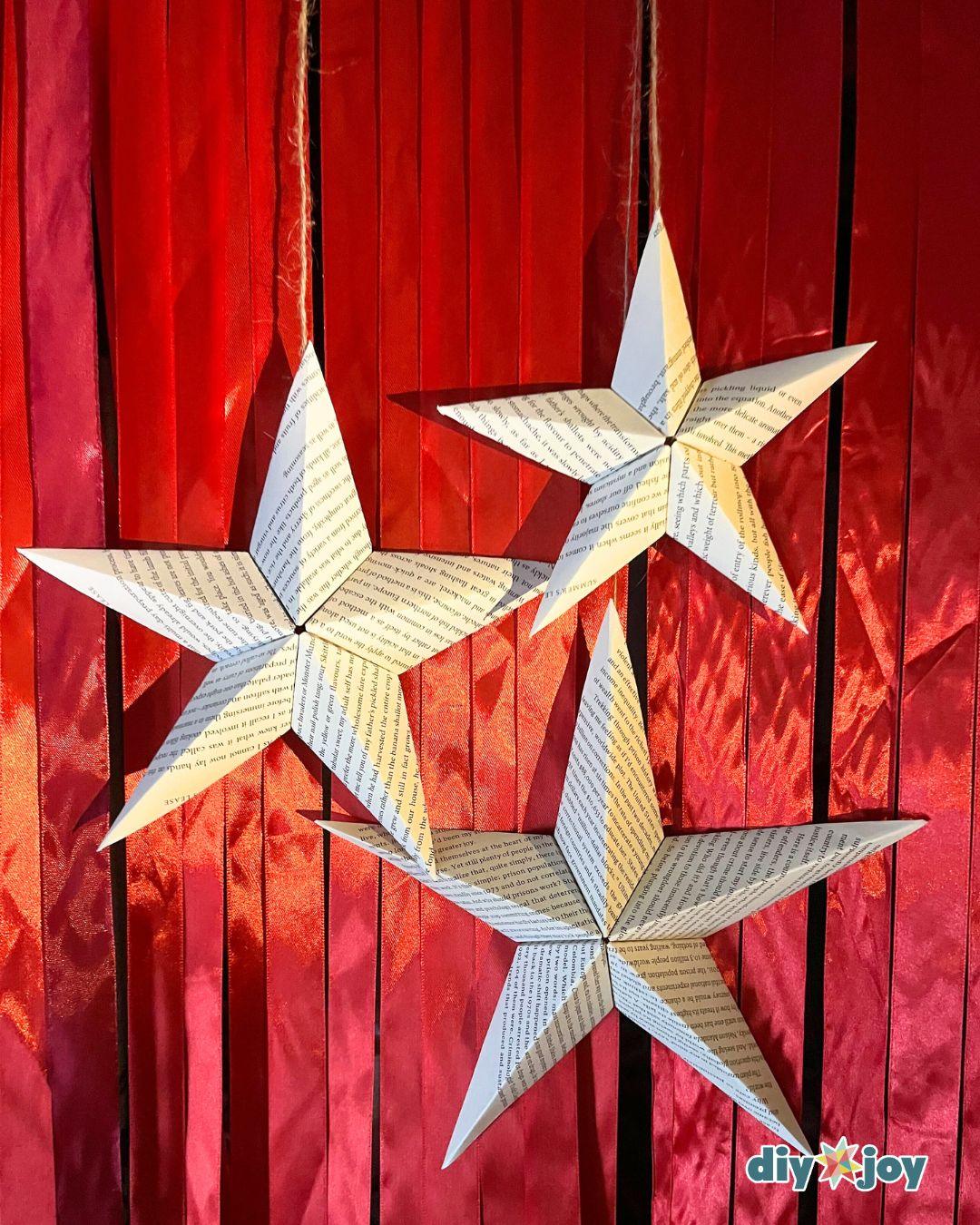 Paper Star Ornament — how to make paper stars