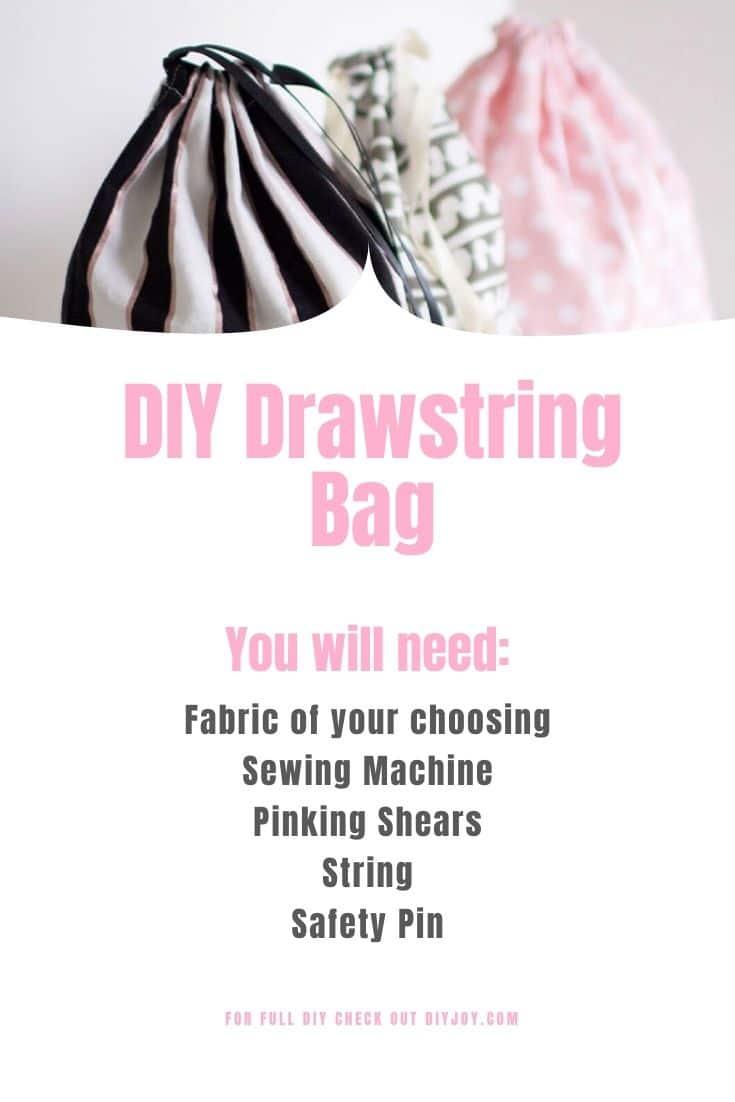 DIY Drawstring Bag - Material List