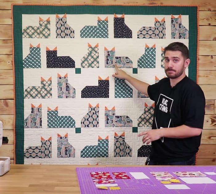 Easy To Make Floppy Ear Cat Quilt