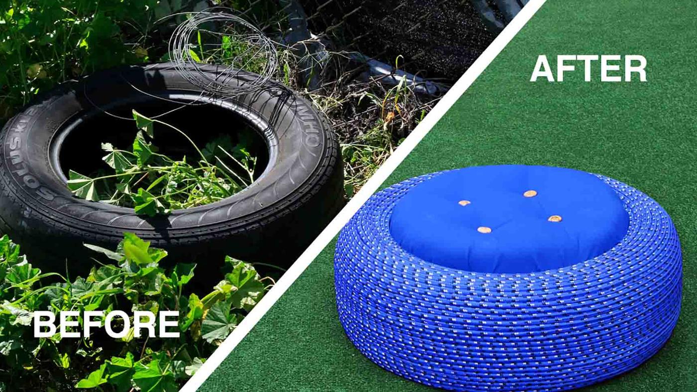 DIY Easy Outdoor Tire Seats Tutorial