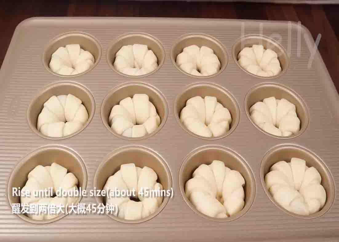 Letting the dough rise before