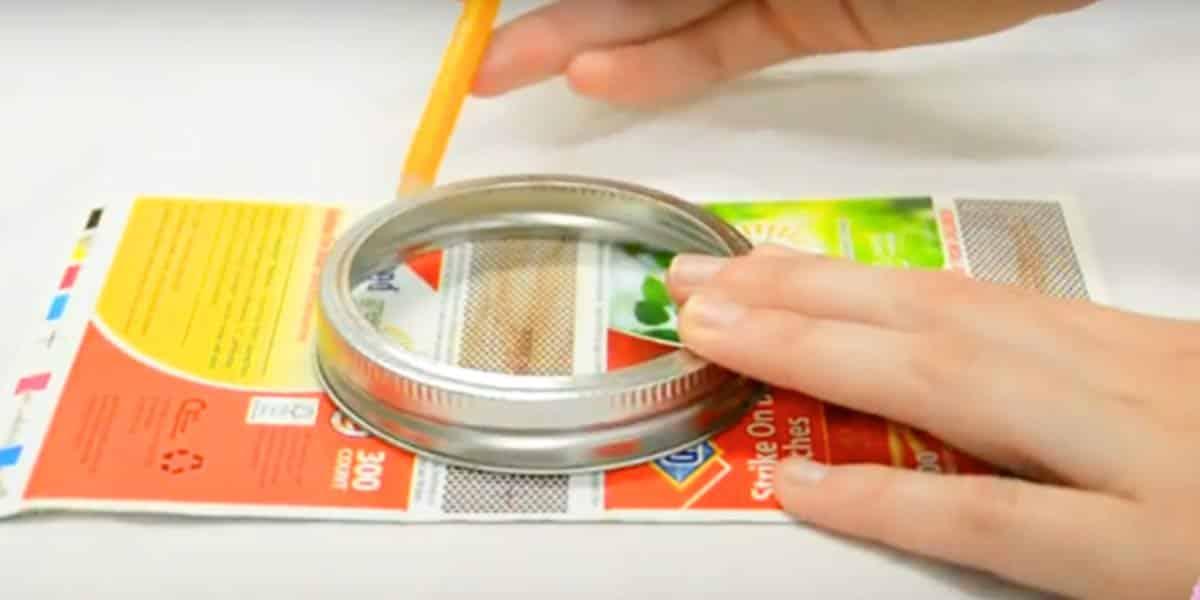 She Traces A Mason Jar Lid To Replace A Flimsy Item For A Sturdy One That We All Need
