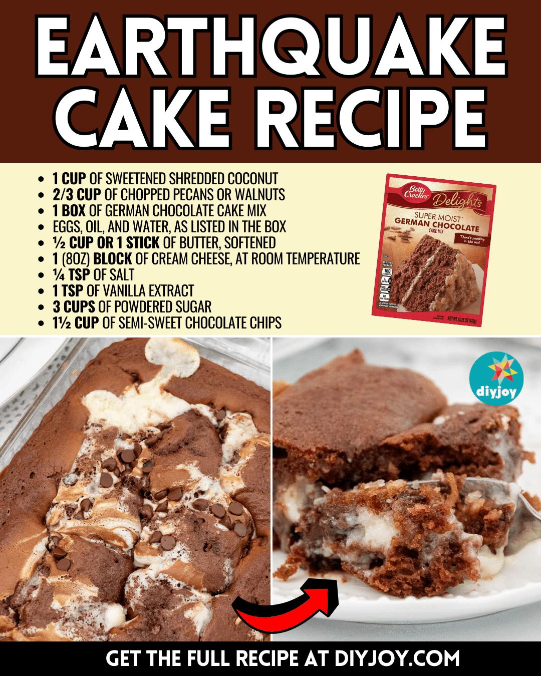 The Easiest Earthquake Cake Recipe