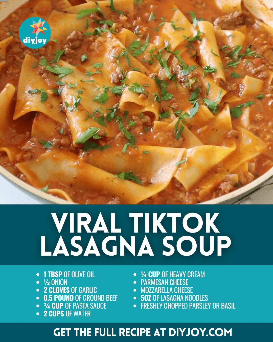 Easy Viral TikTok Lasagna Soup Recipe