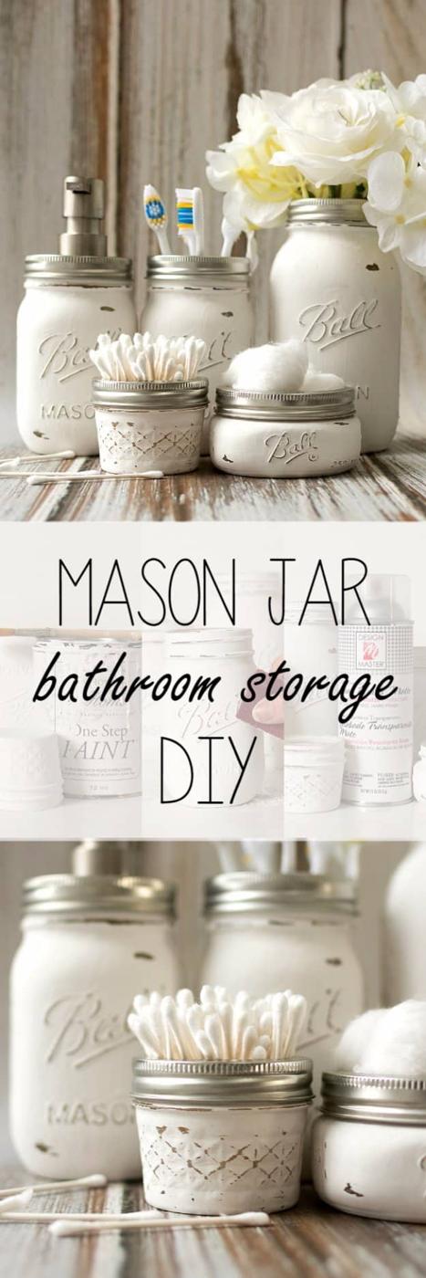 Mason Jar Bathroom Storage Accessories, a warm touch worth adding to any room and an idea worth saving for later